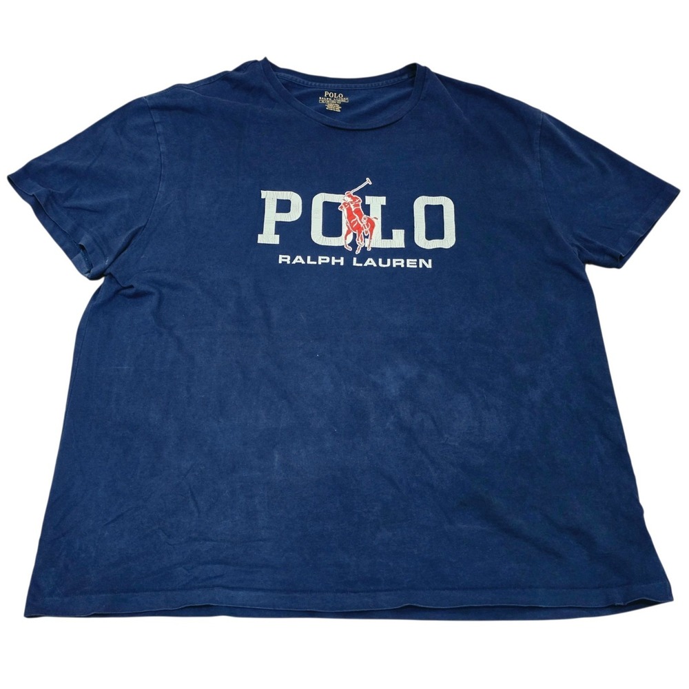 Polo Ralph Lauren Big Pony Logo T-Shirt Men's XL Navy Blue Classic Fit